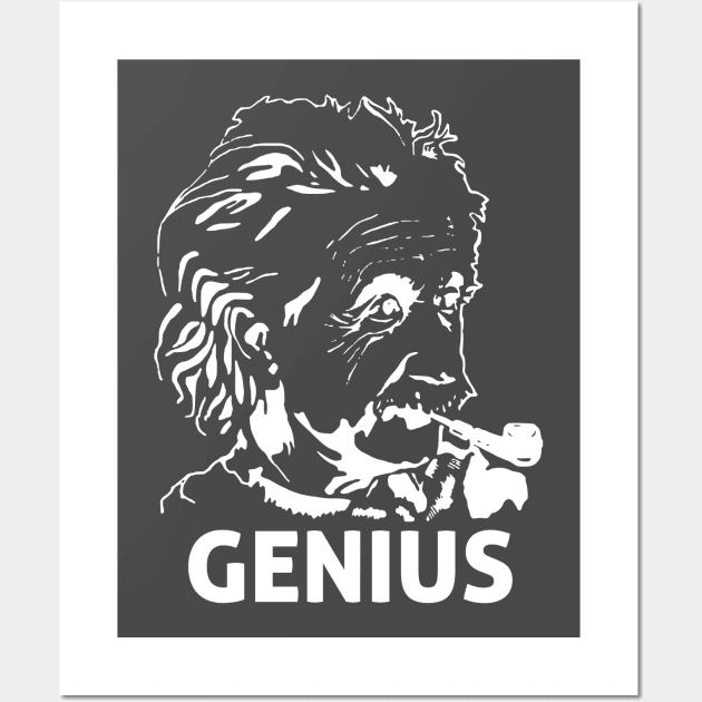 Einstein Genius Wall Art by encodedshirts